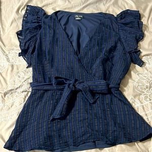 City Chic Evoke Top - Navy